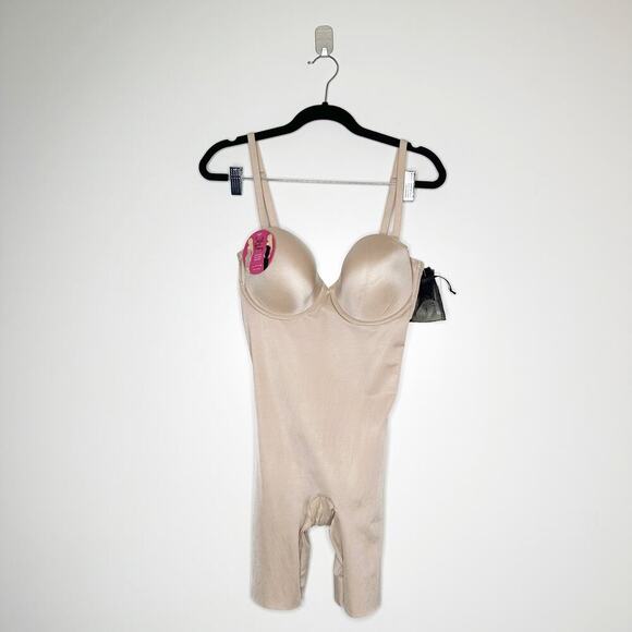 NWT Spanx Suit Your Fancy Strapless Cup Bodysuit Women's Beige Size Large - Picture 2 of 7